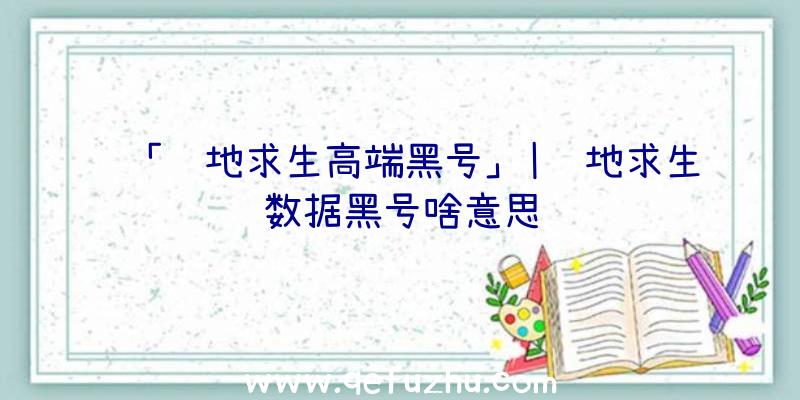 「绝地求生高端黑号」|绝地求生数据黑号啥意思